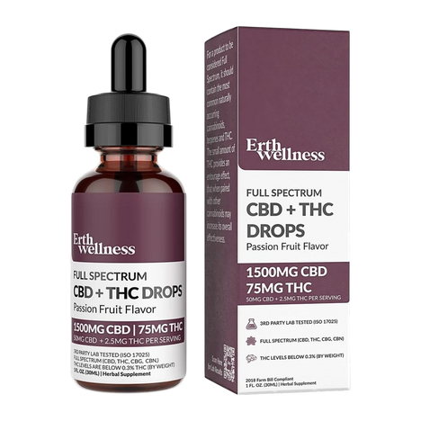 CBD Full Spectrum CBN + THC Drops Passion Fruit 1500mg