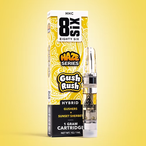 8SIX HAZE SERIES HHC CARTUCHO DE 1 GRAMO GUSH RUSH HÍBRIDO