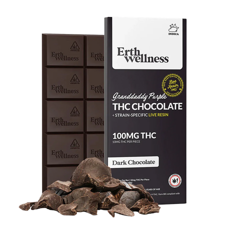 THC Erth Chocolate Bar THC Dark Chocolate Indica