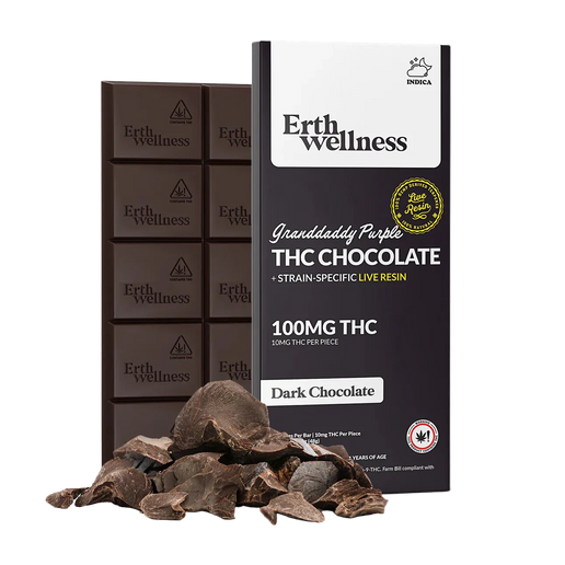 THC Erth Chocolate Bar THC Dark Chocolate Indica
