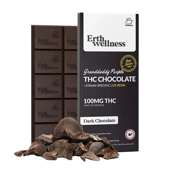 ERTH THC CHOCOLATE BAR THC DARK CHOCOLATE INDICA