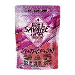 THCP Habit Gummy  Savage Wild Berry 10 Gomitas Delta 9  20 mg, Delta 10 THC 5 mg, THCP 5 mg-1