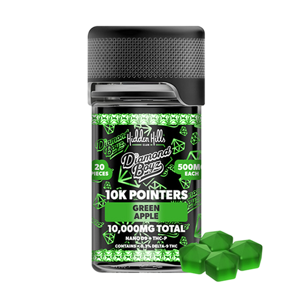 HIDDEN HILLS 10K POINTERS GUMMIES GREEN APPLE