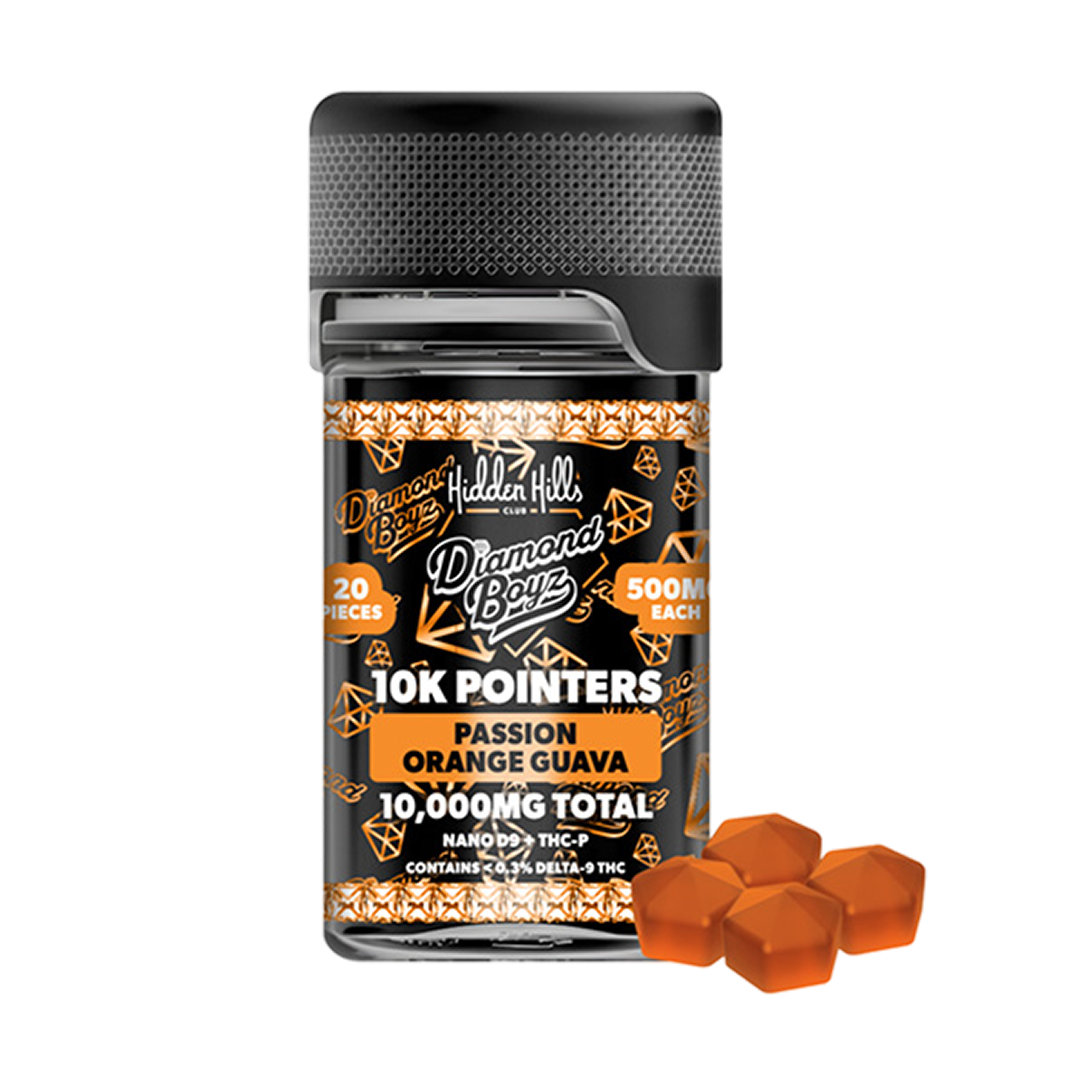 HIDDEN HILLS 10K POINTERS GUMMIES PASSION ORANGE GUAVA