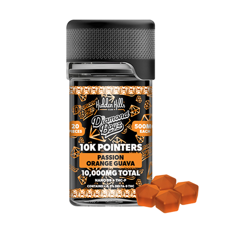 THC Hidden Hills 10k Pointers Gummies Passion Orange Guava