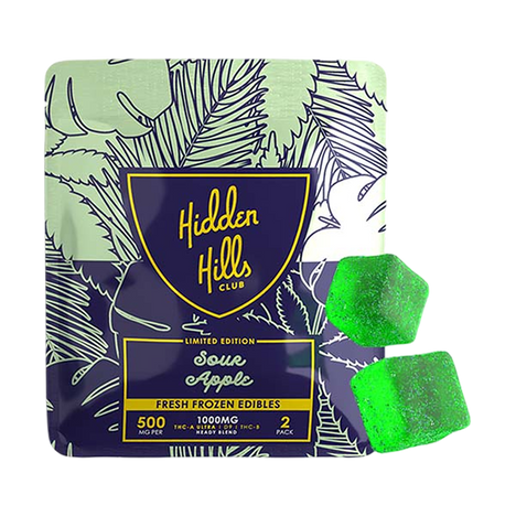 HIDDEN HILLS HEADY BLEND GUMMIES DISPLAY SOUR APPLE