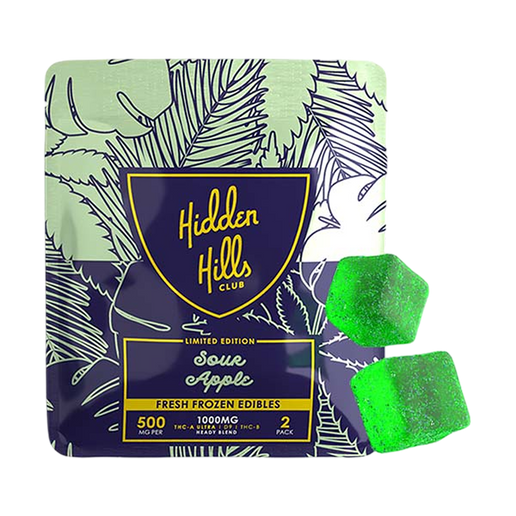 HIDDEN HILLS HEADY BLEND GUMMIES DISPLAY SOUR APPLE
