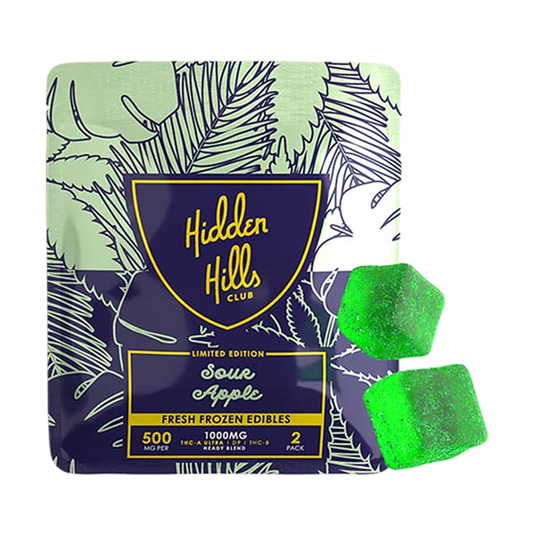 HIDDEN HILLS HEADY BLEND GUMMIES DISPLAY SOUR APPLE