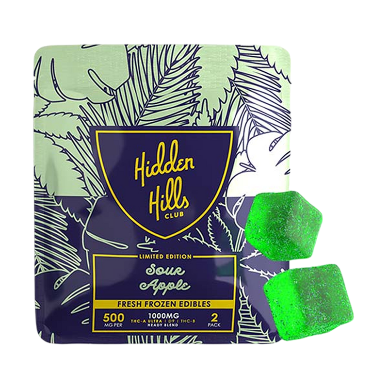 HIDDEN HILLS HEADY BLEND GUMMIES DISPLAY SOUR APPLE-1