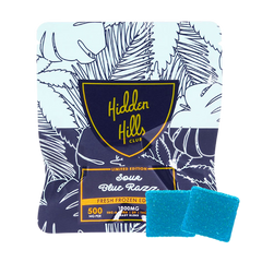 HIDDEN HILLS HEADY BLEND GUMMIES DISPLAY SOUR BLUE RAZZ-1