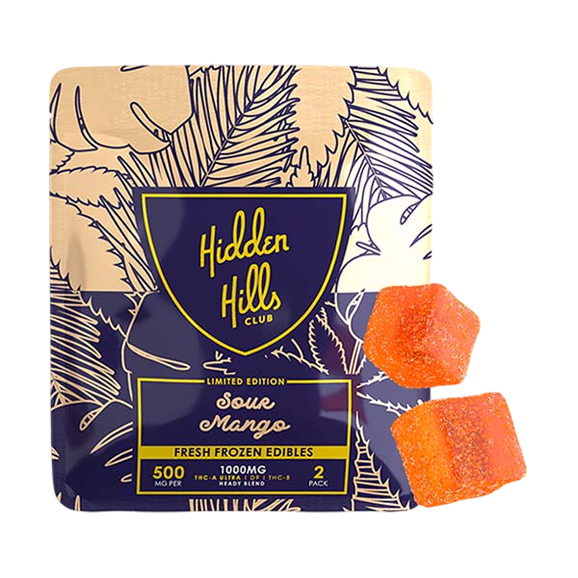 HIDDEN HILLS HEADY BLEND GUMMIES DISPLAY SOUR MANGO