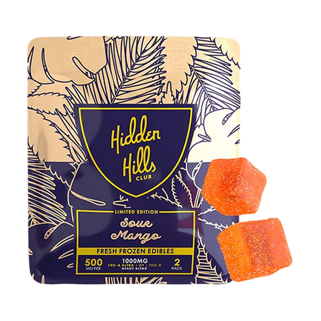 HIDDEN HILLS HEADY BLEND GUMMIES DISPLAY SOUR MANGO