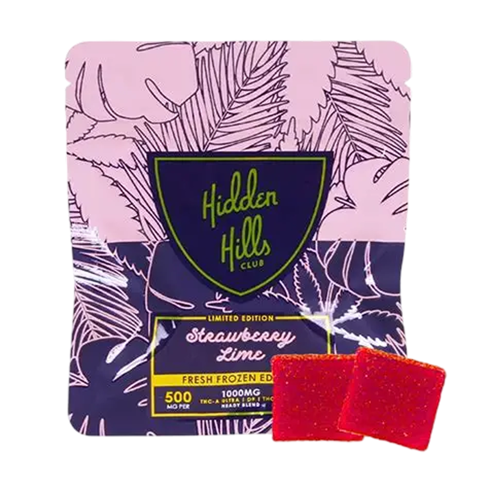 HIDDEN HILLS HEADY BLEND GUMMIES DISPLAY SRAWBERRY LIME