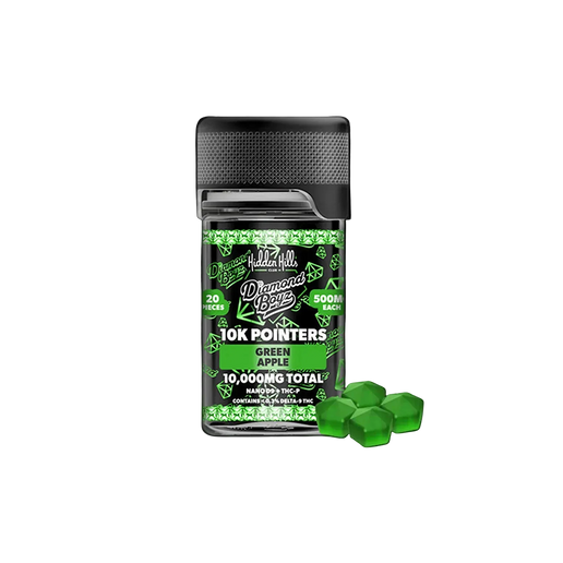 HIDDEN HILLS POINTERS GUMMIES 10K GREEN APPLE