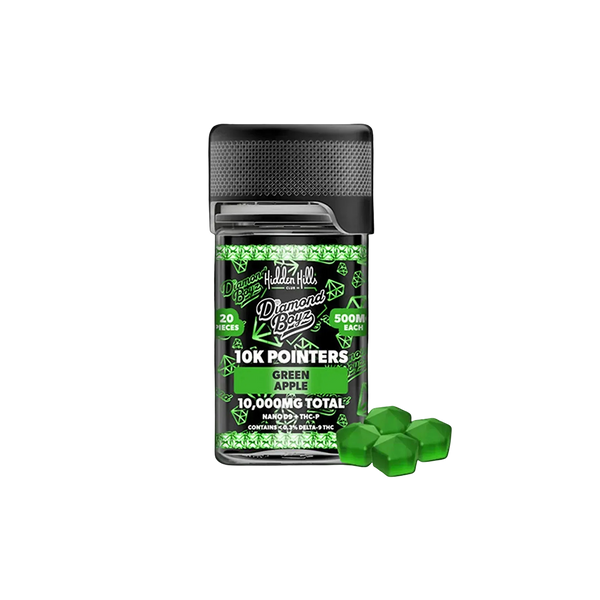 HIDDEN HILLS POINTERS GUMMIES 10K GREEN APPLE