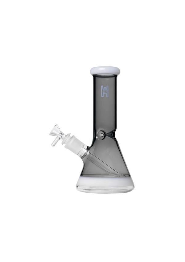 HUMAN GRADE BEAKER 9" SMOKE ACCENT