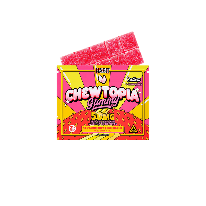 Habit Gomitas Chewtopia Delta 9 THC 50 mg Strawberry Lemonade-1