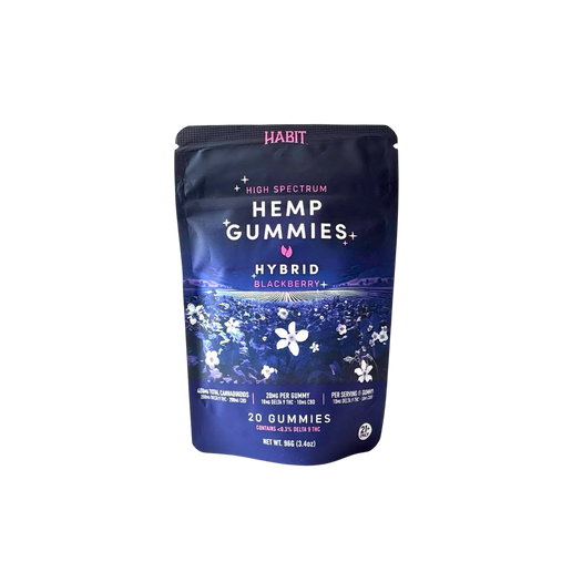 Habit | Gomitas Delta 9 THC 10 mg/pza + CBD 10 mg/pza | Blackberry - Hybrid | 20 piezas