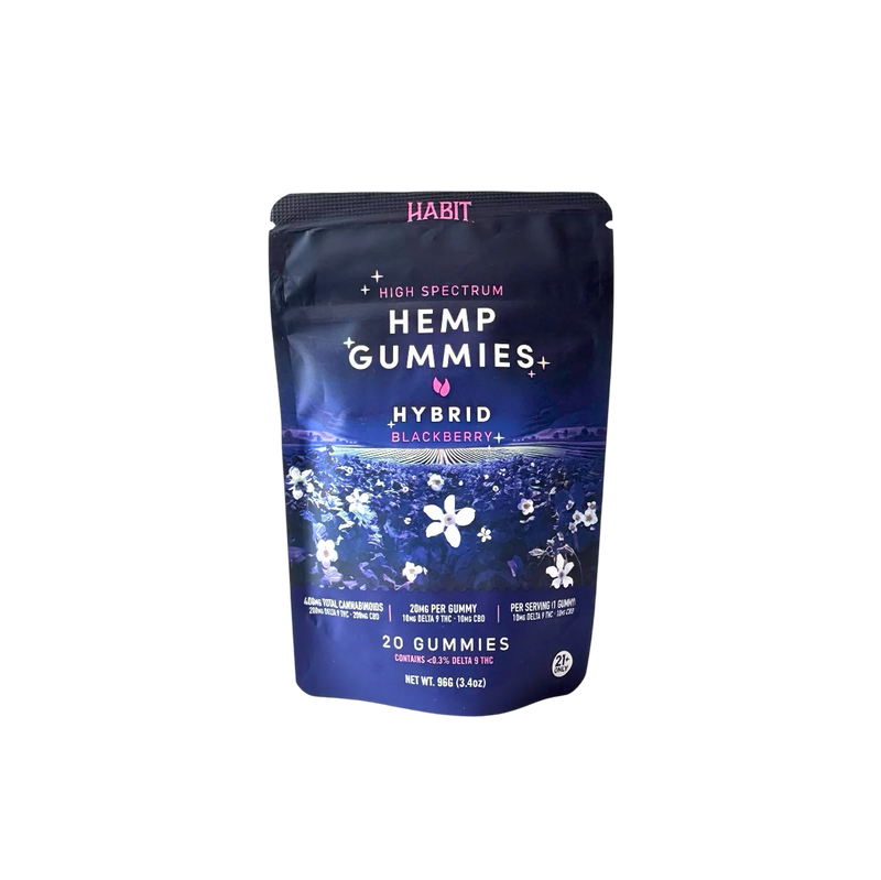 Habit | Gomitas Delta 9 THC 10 mg/pza + CBD 10 mg/pza | Blackberry - Hybrid | 20 piezas-1