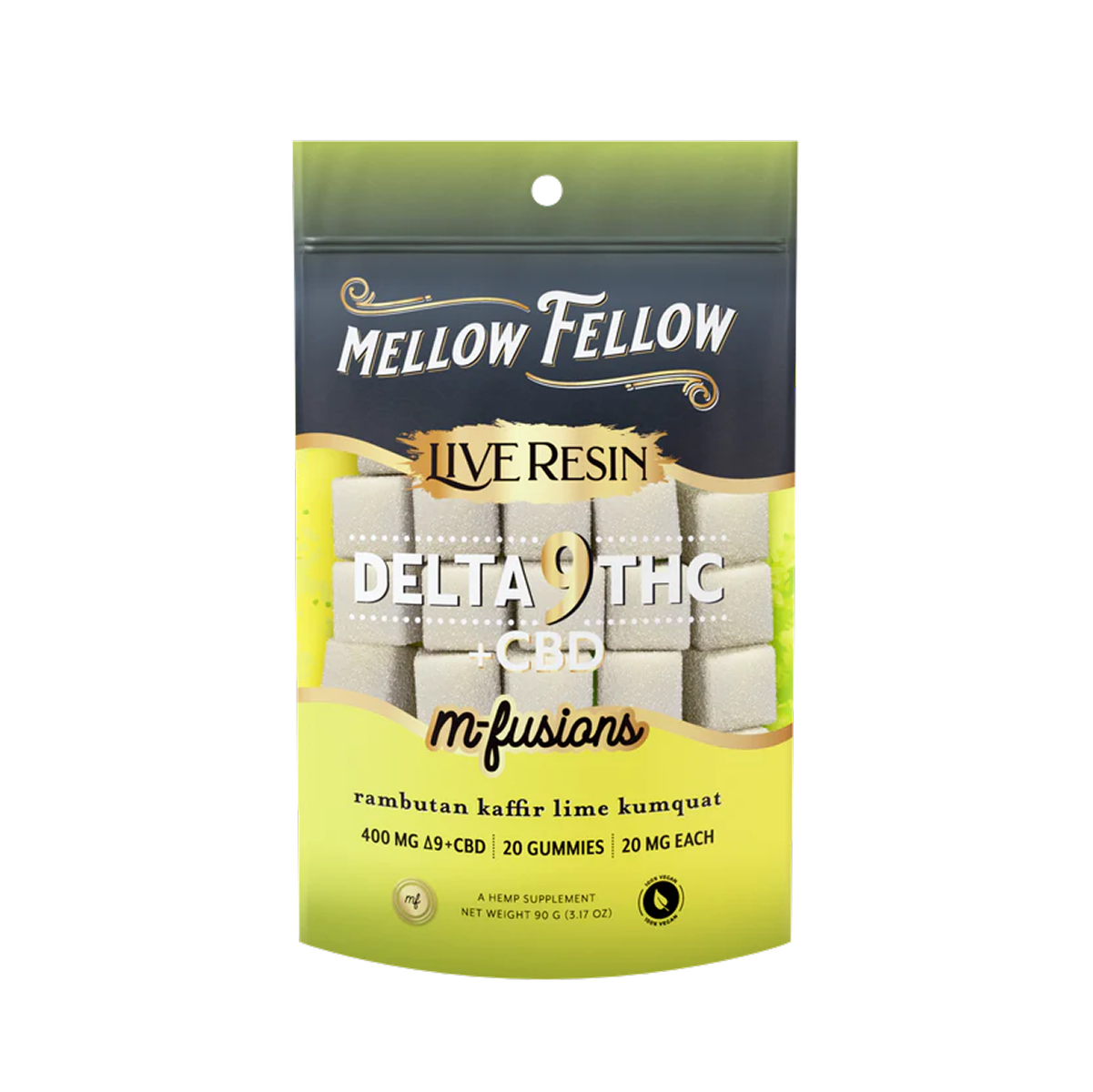 LIVE RESIN MELLOW FELLOW DELTA 9 M FUSIONS RAMBUTAN KAFFIR LIME KUMQUAT