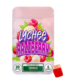 Hidden Hills Lychee Razzberry  Punch THCP Gummies 100MG-1
