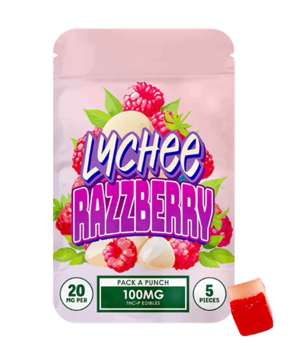 Lychee Razzberry - Hidden Hills Punch THCP Gummies 100MG