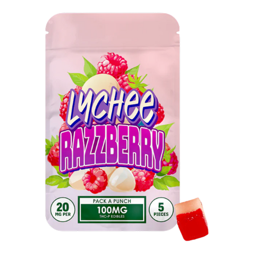 THCP Hidden Hills Lychee Razzberry  Punch Gummies 100MG