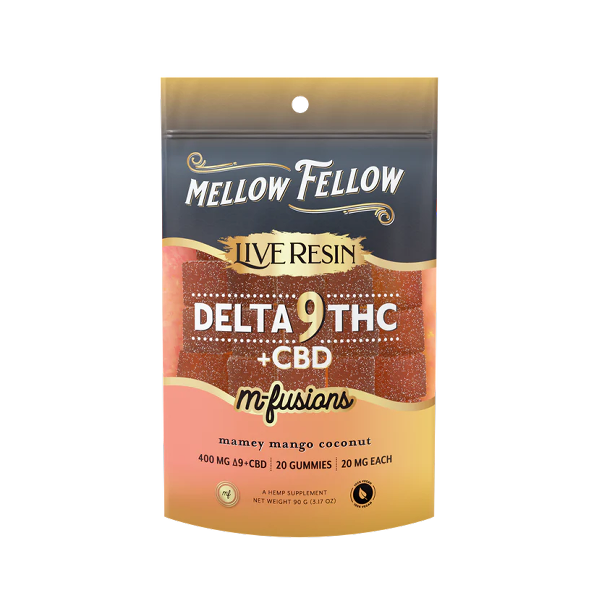 MELLOW FELLOW LIVE RESIN DELTA 9 M FUSIONS MAMEY MANGO COCONUT
