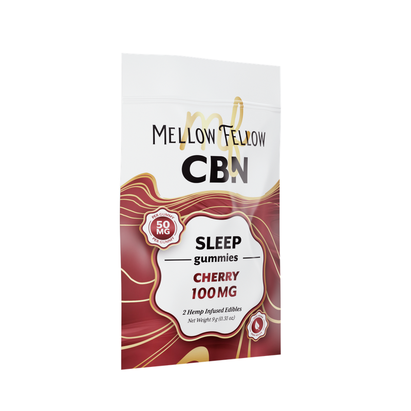 MELLOW FELLOW SLEEP GUMMIES 2PZ EDIBLES 100MG CBN CHERRY-1