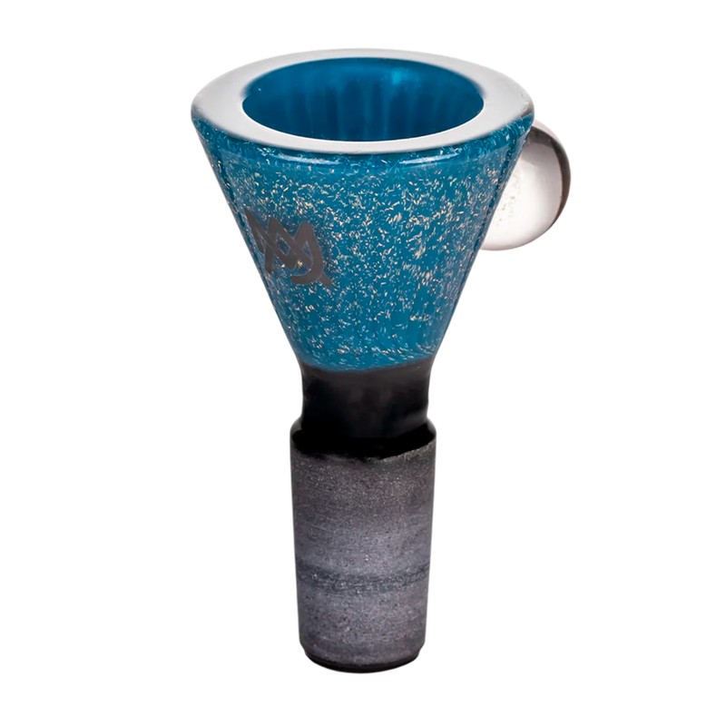 MJ ARNESANAL BOWLS DICHRO LIGHT BLUE 14MM FLOWER BOWL-1