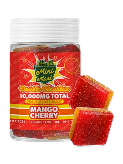 Hidden Hills Mango Cherry Mini Mart Double Troublez Gummies 10G