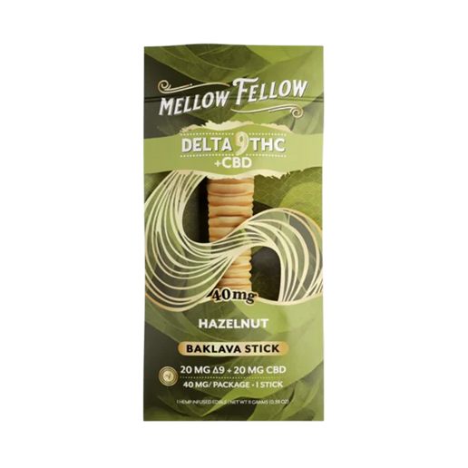 THC Mellow Fellow Delta-9 + CBD Baklava Stick: Hazelnut (1 pz / 40mg Total)