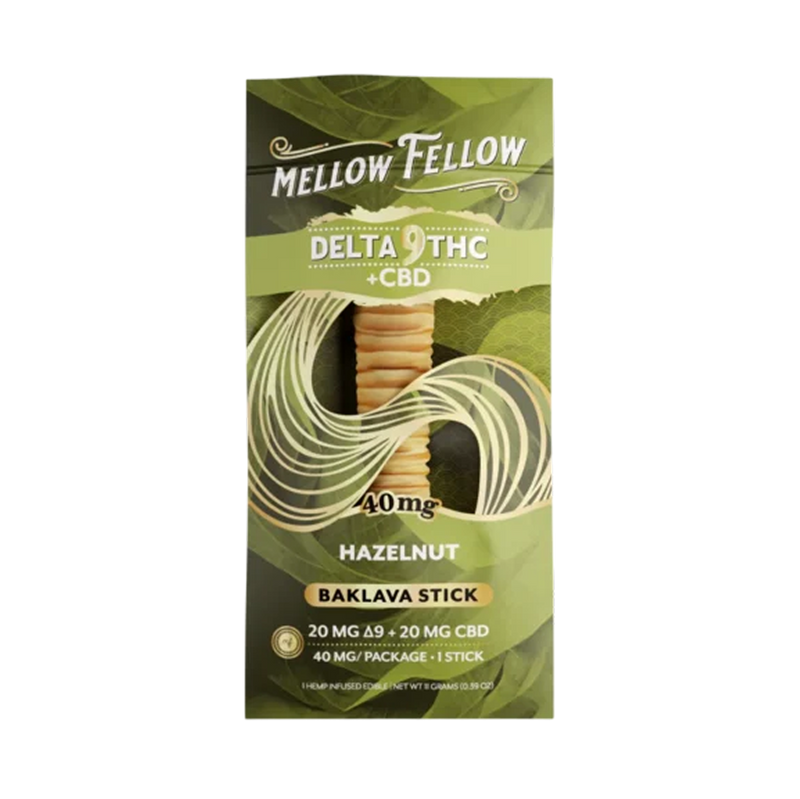 Mellow Fellow Delta-9 + CBD Baklava Stick: Hazelnut (1 pz / 40mg Total)-1