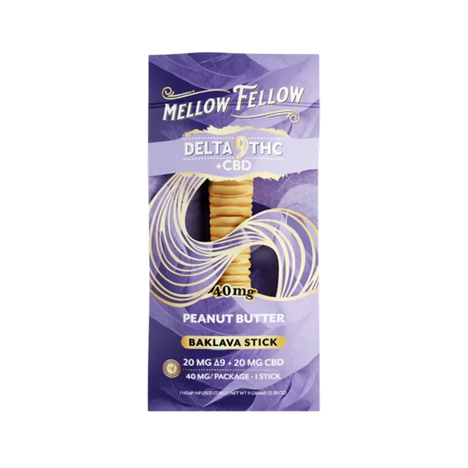 THC Mellow Fellow Delta-9 + CBD Baklava Stick: Peanut Butter (1 pz / 40mg Total)