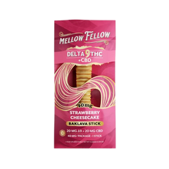 Mellow Fellow Delta-9 + CBD Baklava Stick: Strawberry Cheesecake (1 pz / 40mg Total)-1