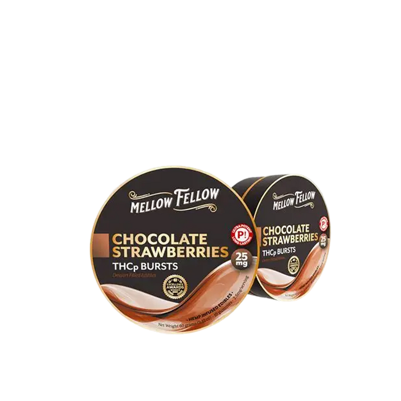 Mellow Fellow THC-P Bursts Chocolate Strawberries (10 pz / 25mg por Gomita)-1