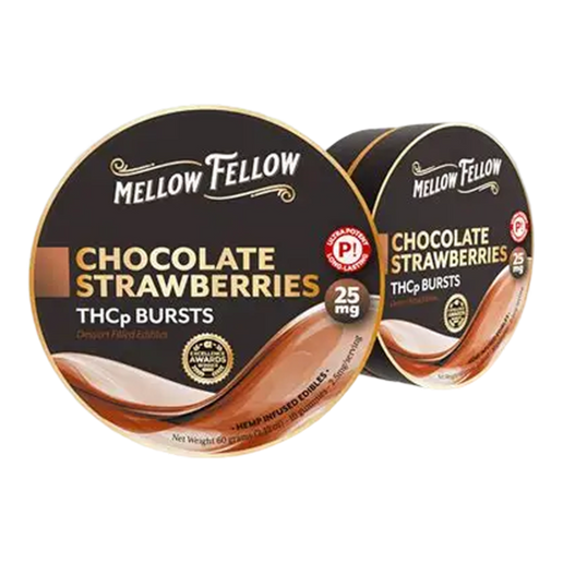 THCP Mellow Fellow Bursts Chocolate Strawberries (10 pz / 25mg por Gomita)