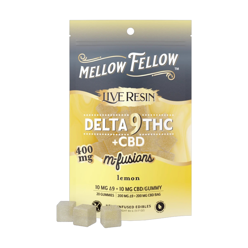 THC Mellow Fellow Live Resin MFusions 20pz Edibles 400mg Delta-9 + CBD Lemon-1