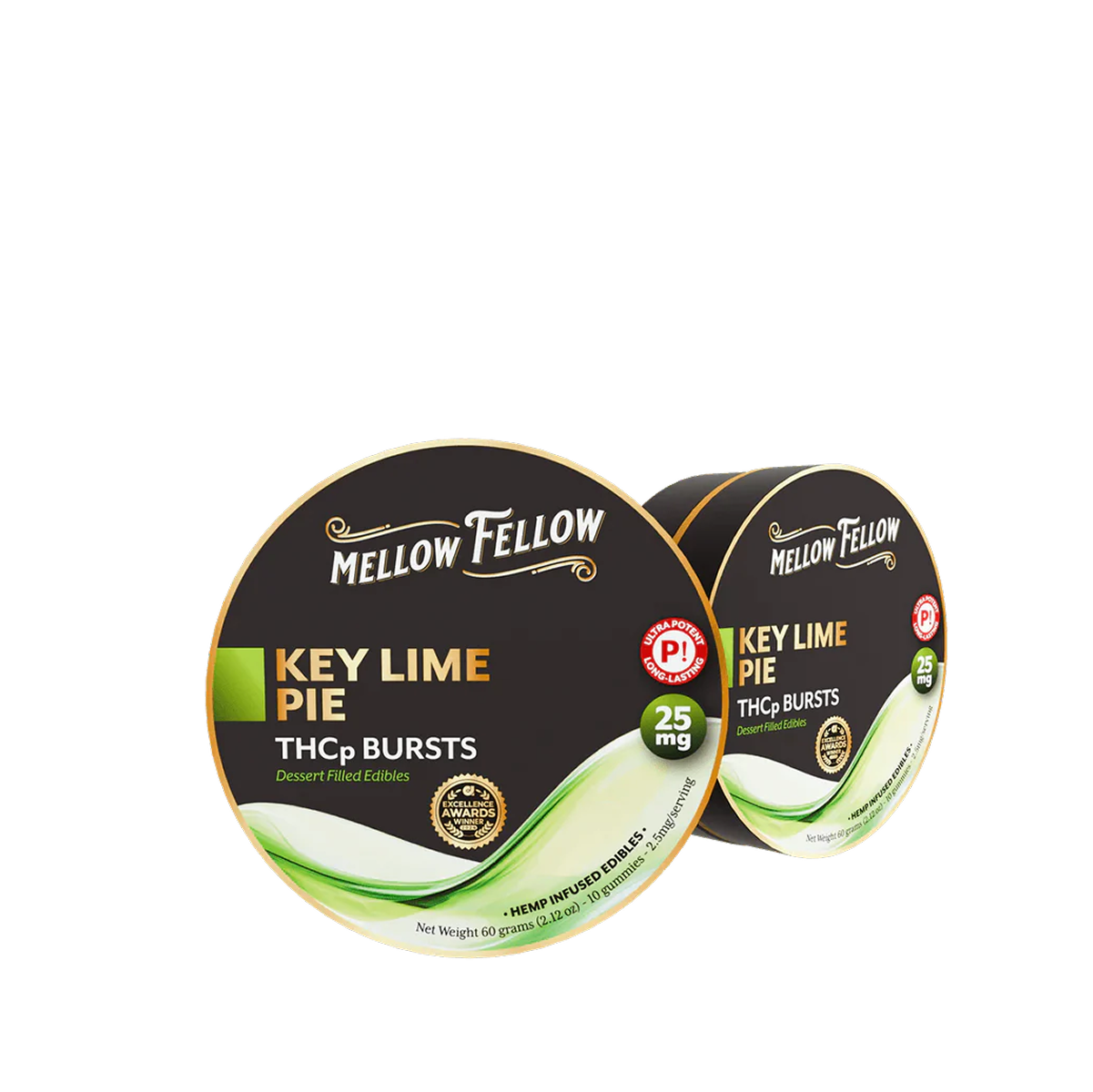 Mellow Fellow THCP Bursts 10pc Edibles 25mg Key Lime Pie