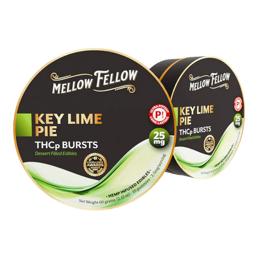 THCP Mellow Fellow Bursts 10pc Edibles 25mg Key Lime Pie