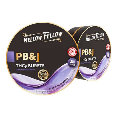 THCP Mellow Fellow Bursts 10pc Edibles 25mg PB&