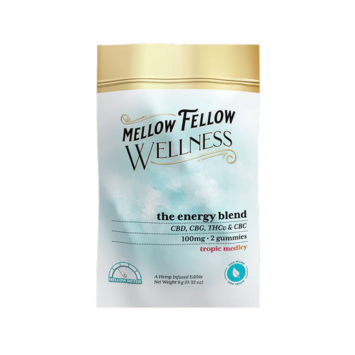 Mellow Fellow Wellness 2pc Gummies 100mg Energy Blend Tropic Medley