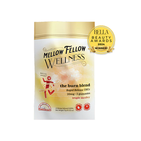 Mellow Fellow Wellness 2pc Gummies 20mg Burn Blend Tropic Medley