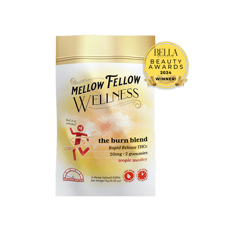 Mellow Fellow Wellness 2pc Gummies 20mg Burn Blend Tropic Medley-1