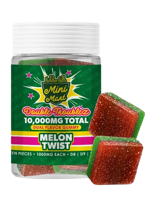 Melon Twist Hidden Hills Mini Mart Double Troublez Gummies 10G