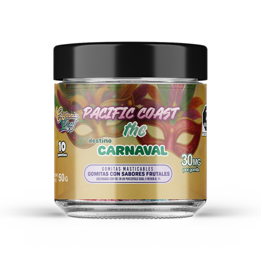 THC California Leaf Pacific Coast Carnaval Gomitas Delta 9 30mg 10PZ