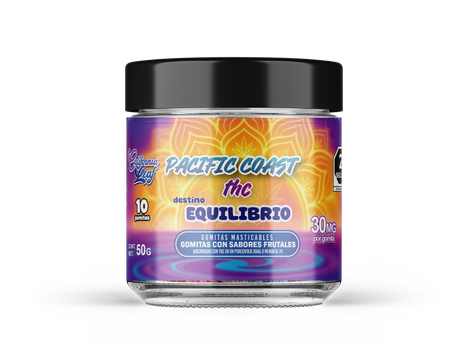 THC California Leaf Pacific Coast Gomitas Delta 9 Equilibrio 30 mg 10PZ