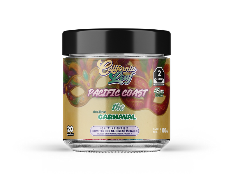 THC California leaf Pacific Coast Carnaval Delta 9 Gomitas 45mg 20PZ-1