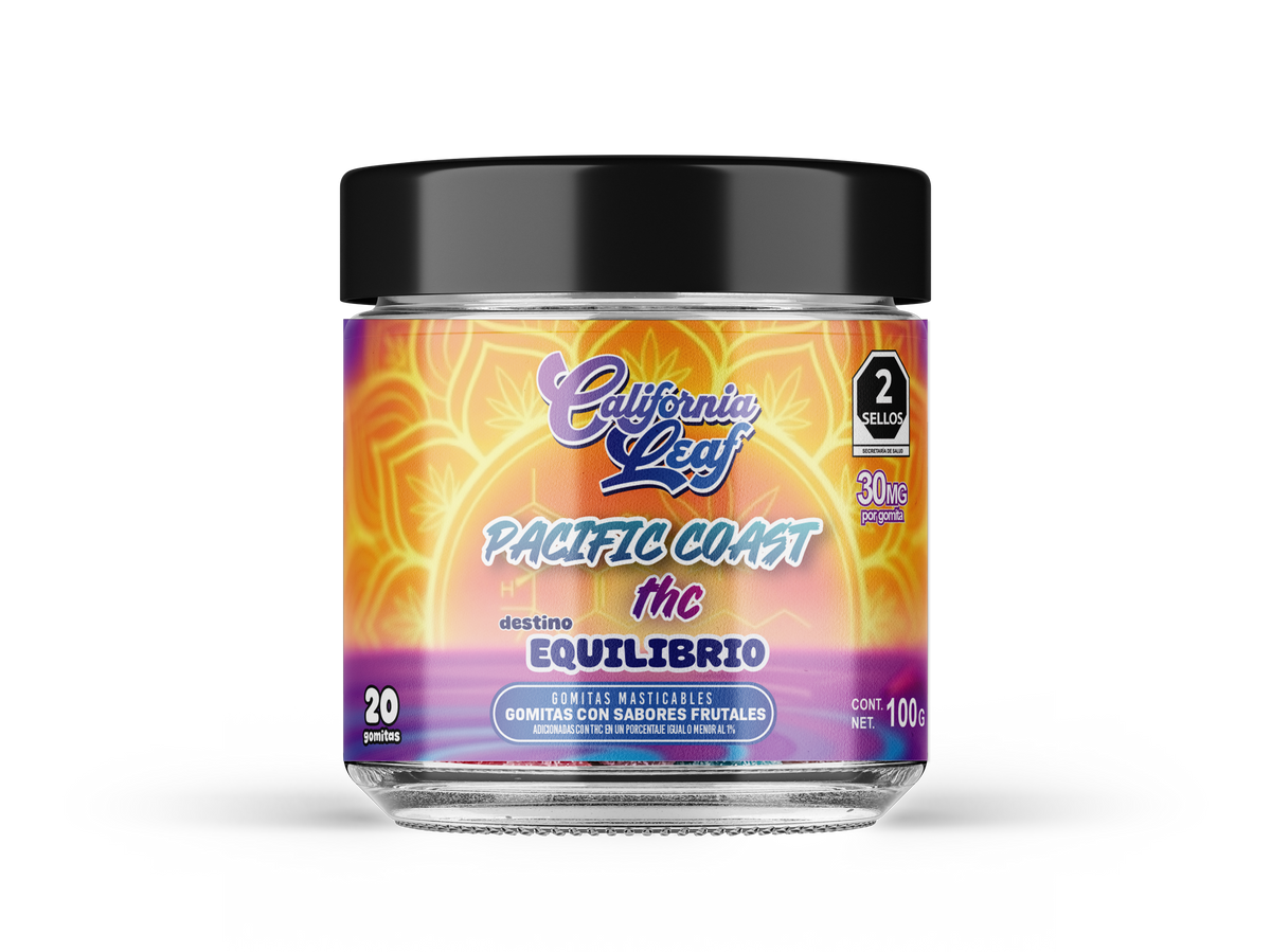 THC California Leaf Pacific Coast Gomitas Delta 9 Equilibrio 30mg 20PZ