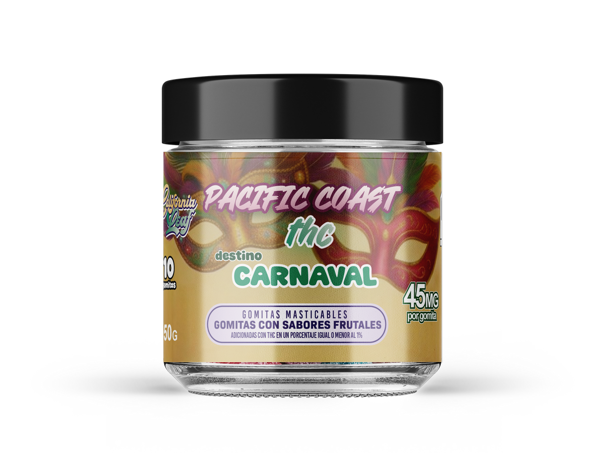 THC California Leaf Pacific Coast Carnaval Delta 9 Gomitas 45mg 10PZ-1